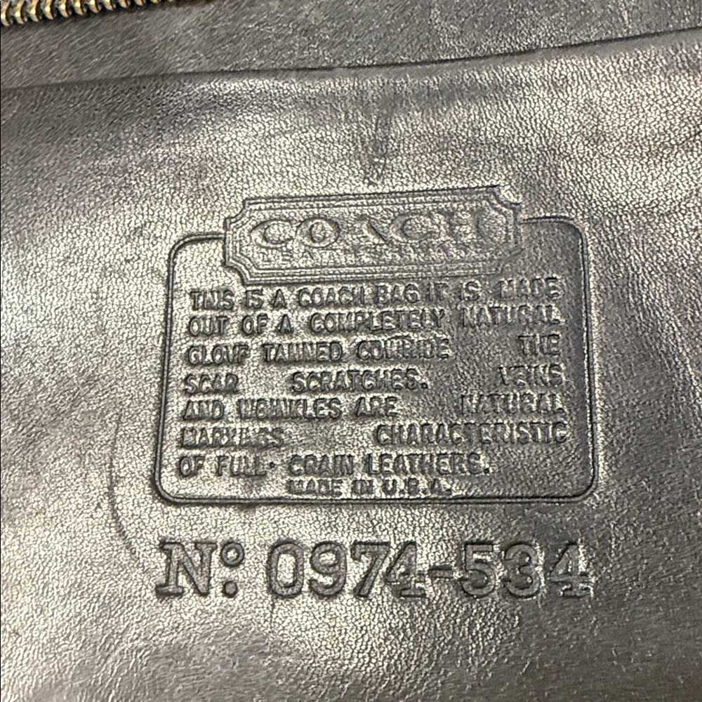 Vintage Coach Black Leather XL Large Unlined Bucket Bag - Picture 7 of 9